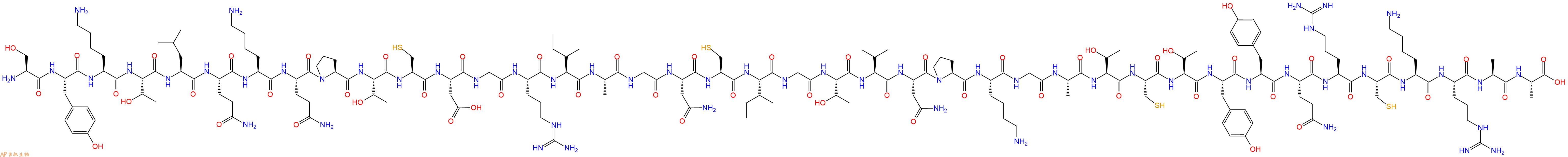 专肽生物产品Ser-Tyr-Lys-Thr-Leu-Gln-Lys-Gln-Pro-Thr-Cys-Asp-Gl