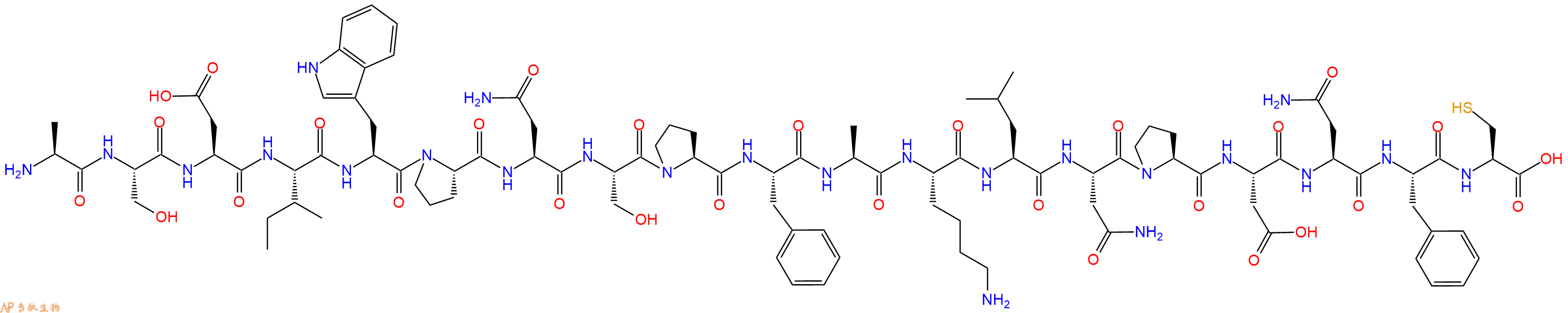 专肽生物产品十九肽ASDIWPNSPFAKLNPDNFC