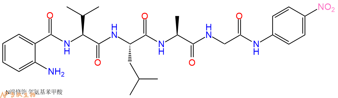 专肽生物产品四肽Abz-Val-Leu-Ala-Gly-对硝基苯胺