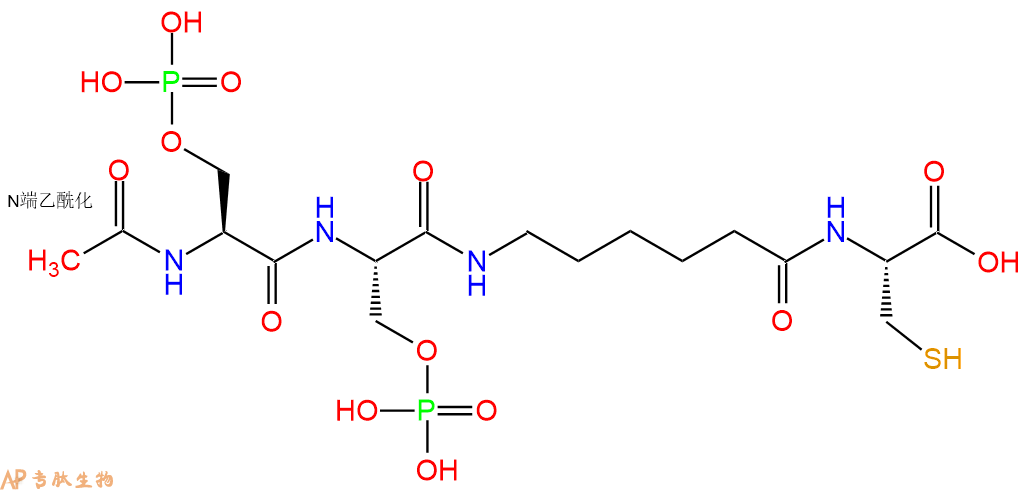 专肽生物产品四肽Ac-Ser(PO3H2)-Ser(PO3H2)-Acp-Cys