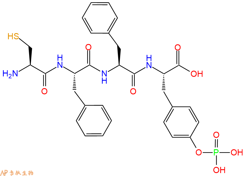 专肽生物产品四肽Cys-Phe-Phe-Tyr(PO3H2)