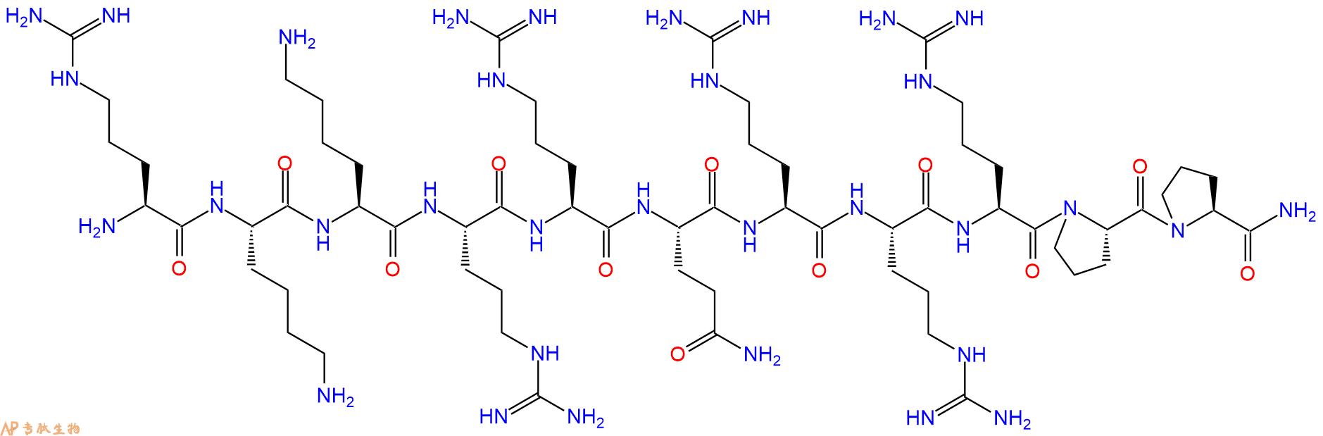 专肽生物产品细胞穿膜肽TAT (48-59) amide [Human immunodeficiency]