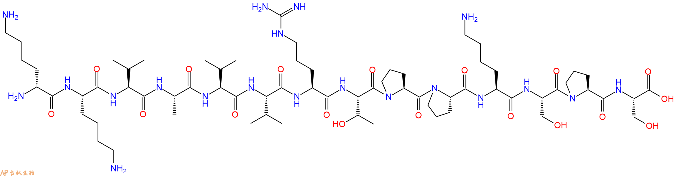 专肽生物产品十四肽DLys-KVAVVRTPPKSPS