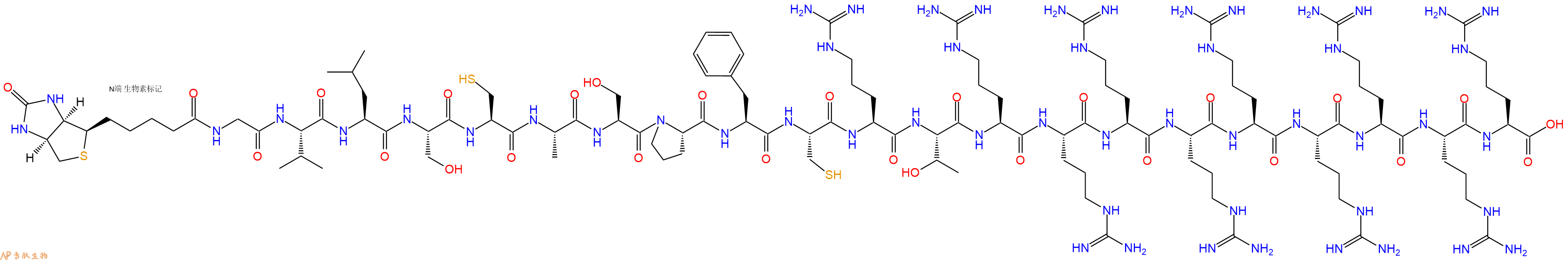 专肽生物产品二十一肽HLKGQNSHYFSFRRRRRRRRR