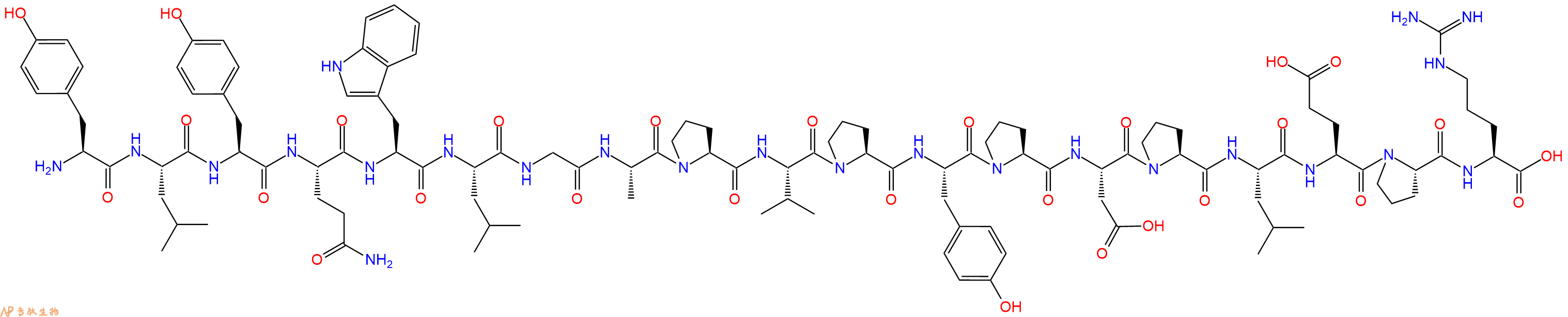 专肽生物产品十九肽YLYQWLGAPVPYPDPLEPR