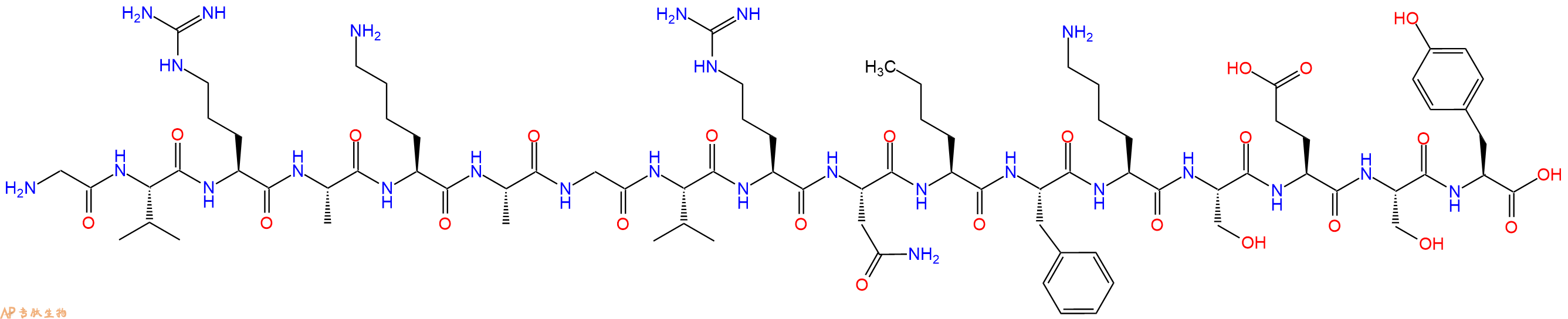 专肽生物产品十七肽GVRAKAGVRN-Nle-FKSESY