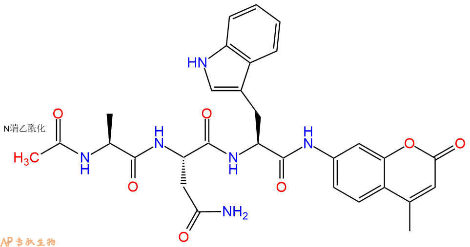 专肽生物产品Ac-Ala-Asn-Trp-AMC