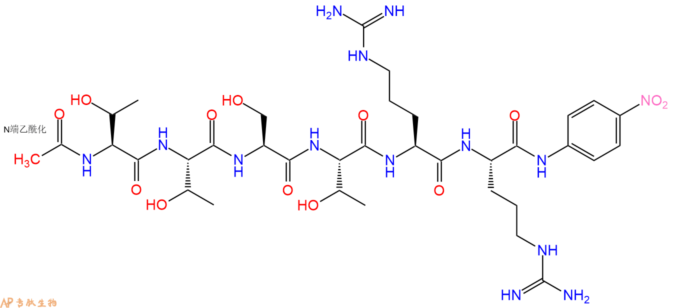 专肽生物产品Ac-Thr-Thr-Ser-Thr-Arg-Arg-pNA