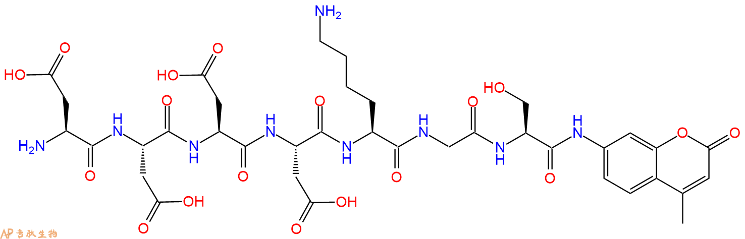 专肽生物产品Asp-Asp-Asp-Asp-Lys-Gly-Ser-AMC