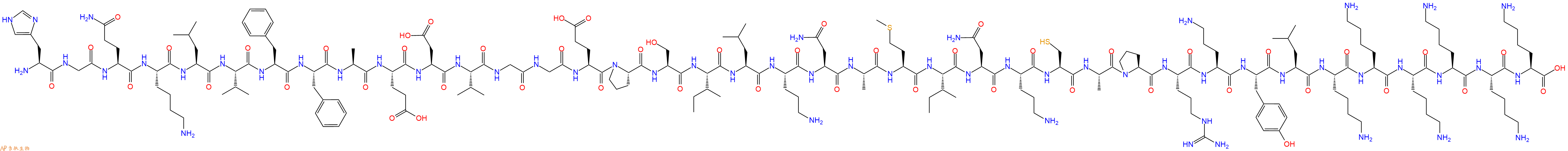 专肽生物产品H-Gly-Gln-Lys-Leu-Val-Phe-Phe-Ala-Glu-Asp-Val-Gly-