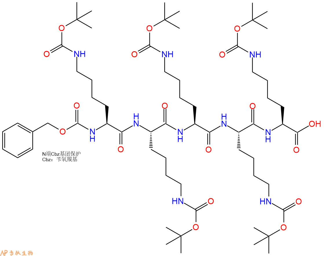 专肽生物产品Z-Lys(BOC)-Lys(BOC)-Lys(BOC)-Lys(BOC)-Lys(BOC)