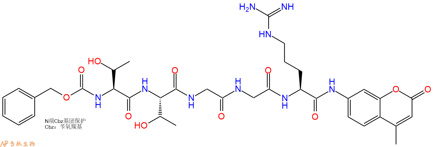 专肽生物产品Z-Thr-Thr-Gly-Gly-Arg-AMC