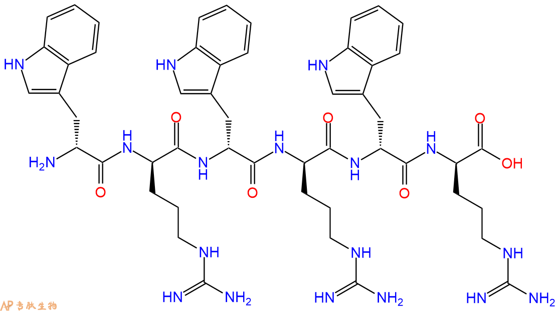 专肽生物产品H2N-DTrp-DArg-DTrp-DArg-DTrp-DArg-COOH