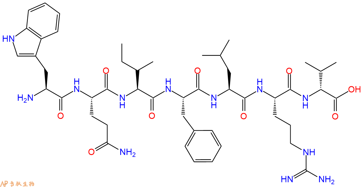 专肽生物产品H2N-Trp-Gln-Ile-Phe-Leu-Arg-DVal-COOH