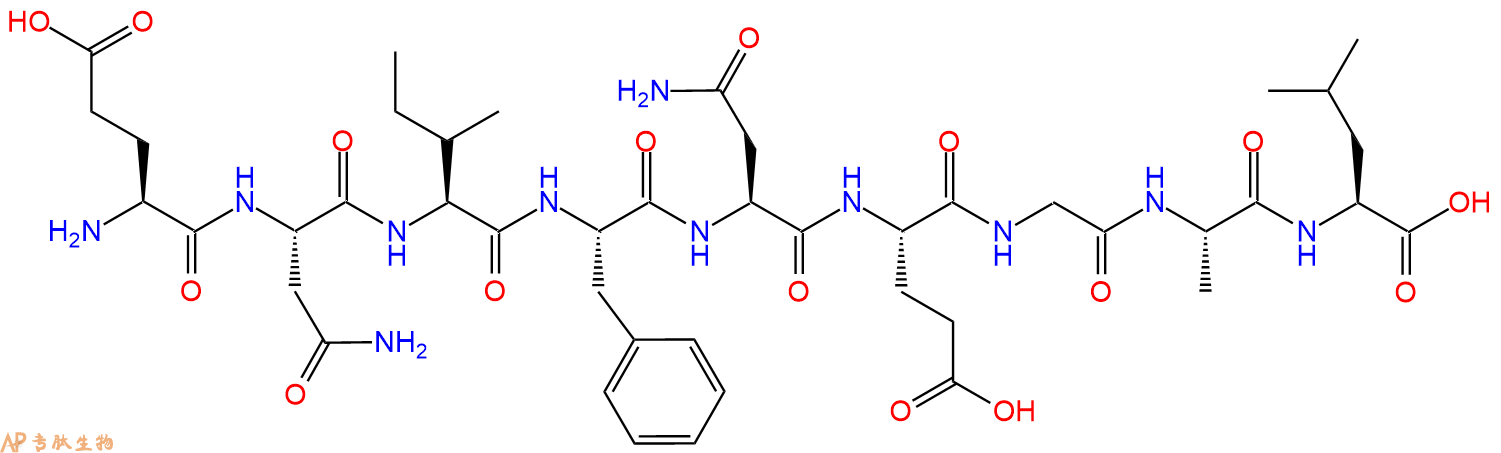 专肽生物产品H2N-Glu-Asn-Ile-Phe-Asn-Glu-Gly-Ala-Leu-COOH