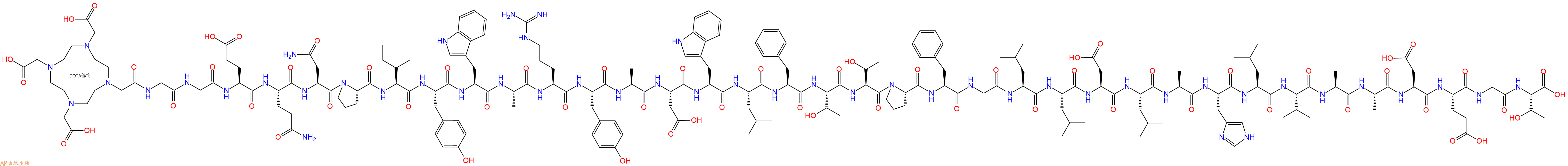 专肽生物产品DOTA-Gly-Gly-Glu-Gln-Asn-Pro-Ile-Tyr-Trp-Ala-Arg-T
