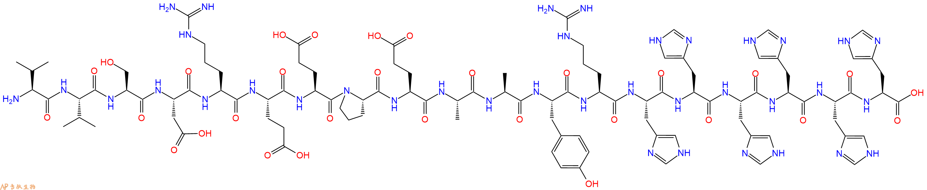 专肽生物产品H2N-Val-Val-Ser-Asp-Arg-Glu-Glu-Pro-Glu-Ala-Ala-Ty