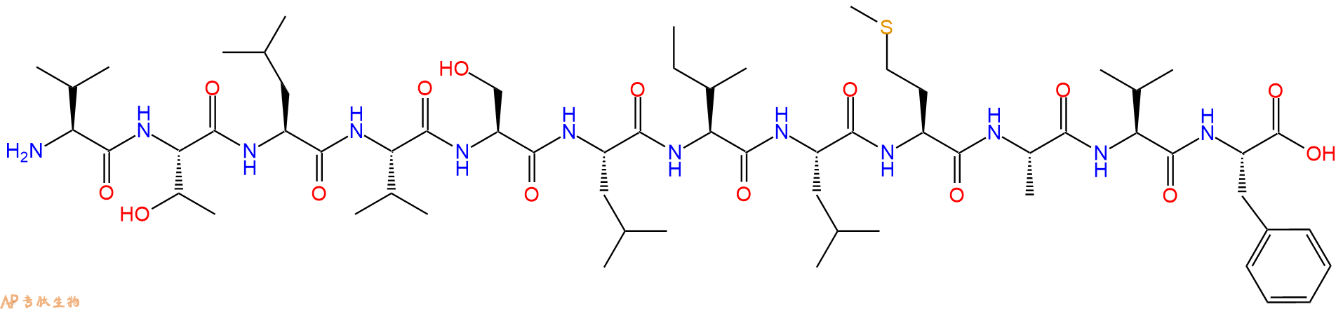 专肽生物产品H2N-Val-Thr-Leu-Val-Ser-Leu-Ile-Leu-Met-Ala-Val-Ph