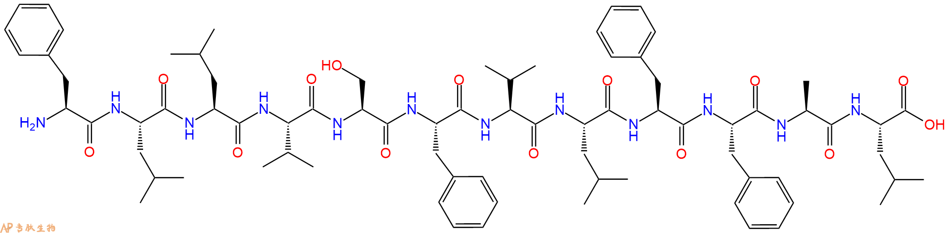 专肽生物产品H2N-Phe-Leu-Leu-Val-Ser-Phe-Val-Leu-Phe-Phe-Ala-Le