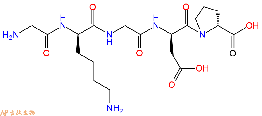 专肽生物产品H2N-Gly-DLys-Gly-DAsp-DPro-COOH