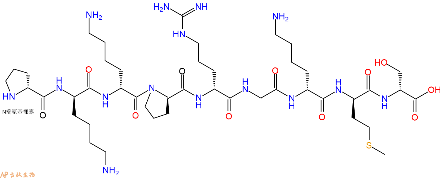 专肽生物产品H2N-DPro-DLys-DLys-DPro-DArg-Gly-DLys-DMet-DSer-CO