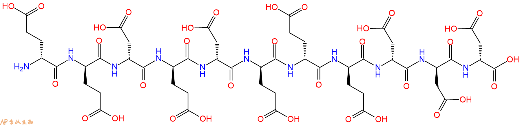 专肽生物产品H2N-DGlu-DGlu-DAsp-DGlu-DAsp-DGlu-DGlu-DGlu-DAsp-D