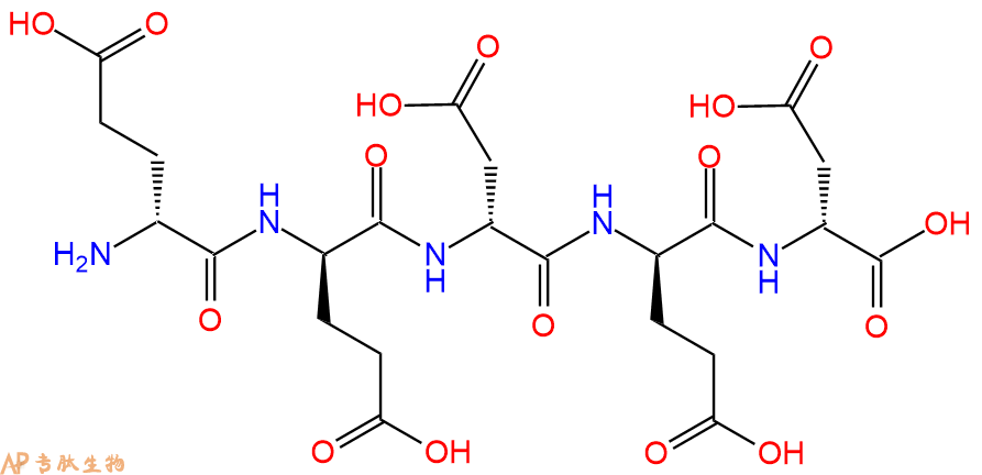 专肽生物产品H2N-DGlu-DGlu-DAsp-DGlu-DAsp-COOH