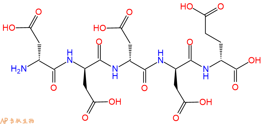 专肽生物产品H2N-DAsp-DAsp-DAsp-DAsp-DGlu-COOH
