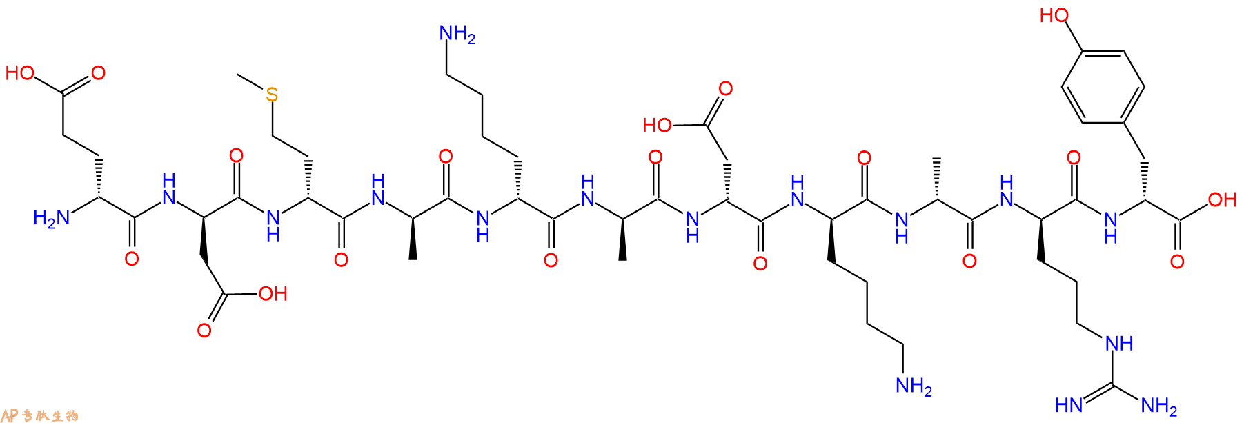 专肽生物产品H2N-DGlu-DAsp-DMet-DAla-DLys-DAla-DAsp-DLys-DAla-D