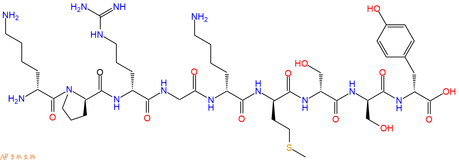专肽生物产品H2N-DLys-DPro-DArg-Gly-DLys-DMet-DSer-DSer-DTyr-CO