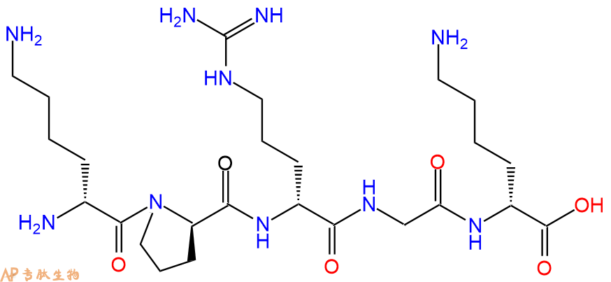专肽生物产品H2N-DLys-DPro-DArg-Gly-DLys-COOH