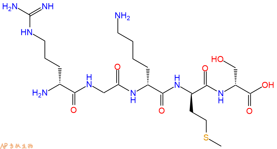 专肽生物产品H2N-DArg-Gly-DLys-DMet-DSer-COOH