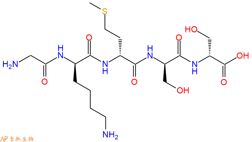 专肽生物产品H2N-Gly-DLys-DMet-DSer-DSer-COOH