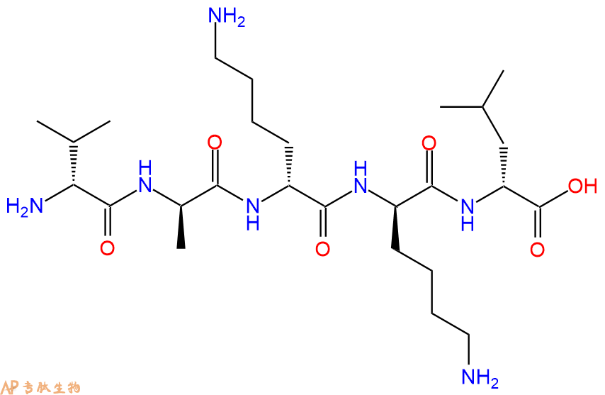 专肽生物产品H2N-DVal-DAla-DLys-DLys-DLeu-COOH
