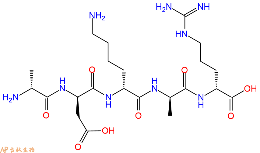 专肽生物产品H2N-DAla-DAsp-DLys-DAla-DArg-COOH