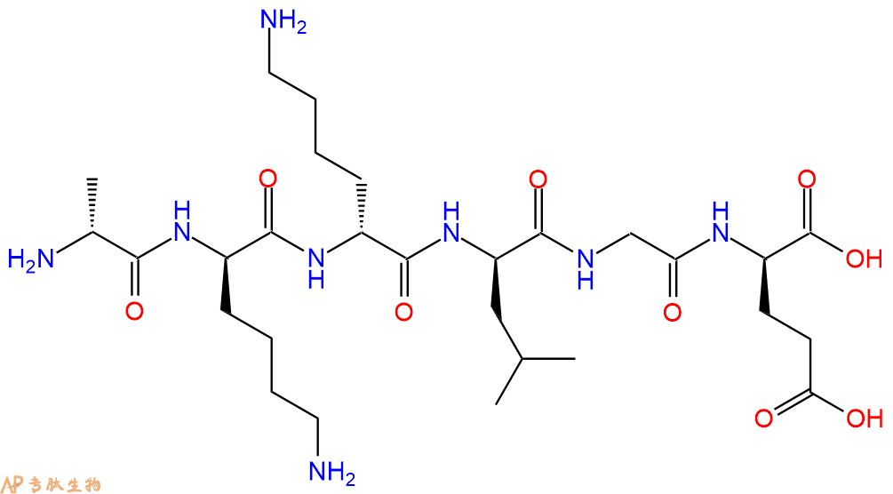 专肽生物产品H2N-DAla-DLys-DLys-DLeu-Gly-DGlu-COOH