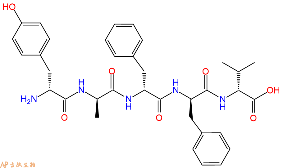 专肽生物产品H2N-DTyr-DAla-DPhe-DPhe-DVal-COOH