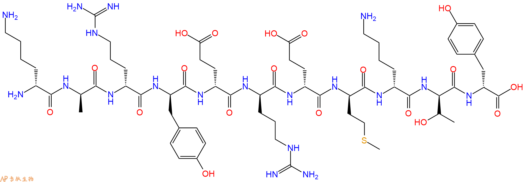 专肽生物产品H2N-DLys-DAla-DArg-DTyr-DGlu-DArg-DGlu-DMet-DLys-D