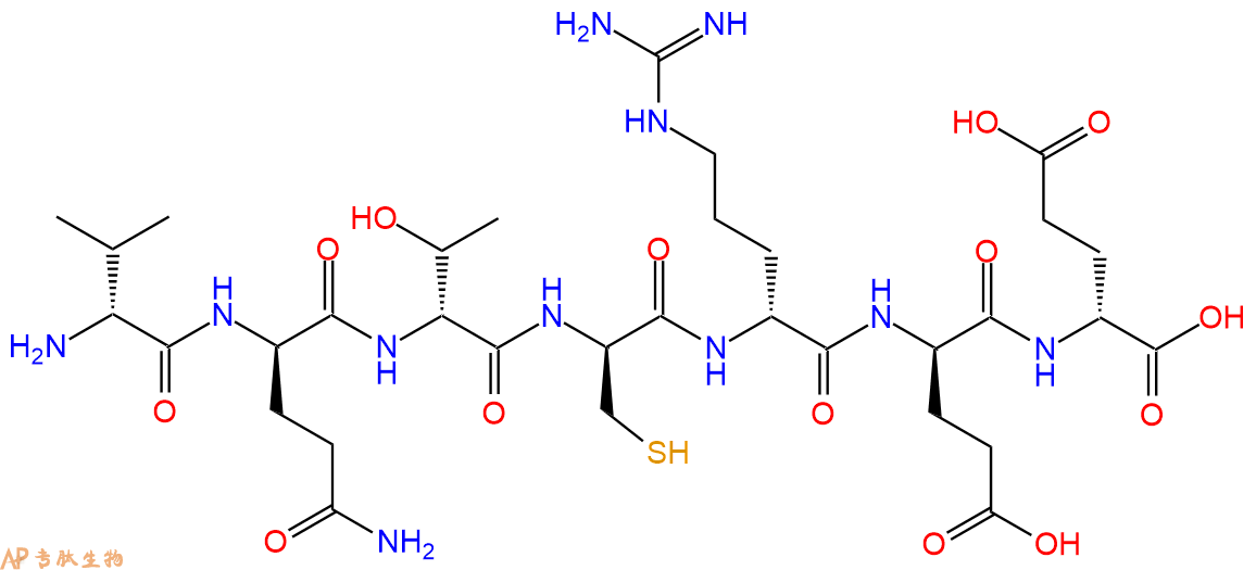 专肽生物产品H2N-DVal-DGln-DThr-DCys-DArg-DGlu-DGlu-COOH