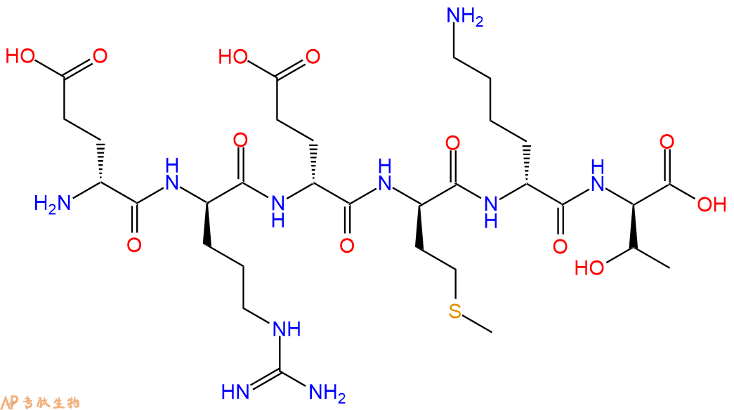 专肽生物产品H2N-DGlu-DArg-DGlu-DMet-DLys-DThr-COOH