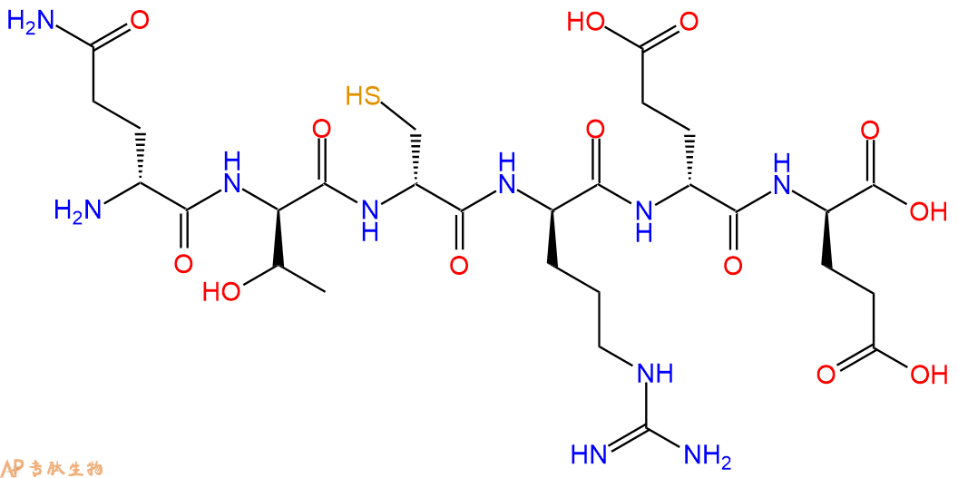 专肽生物产品H2N-DGln-DThr-DCys-DArg-DGlu-DGlu-COOH
