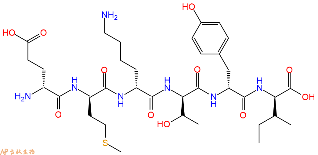 专肽生物产品H2N-DGlu-DMet-DLys-DThr-DTyr-DIle-COOH