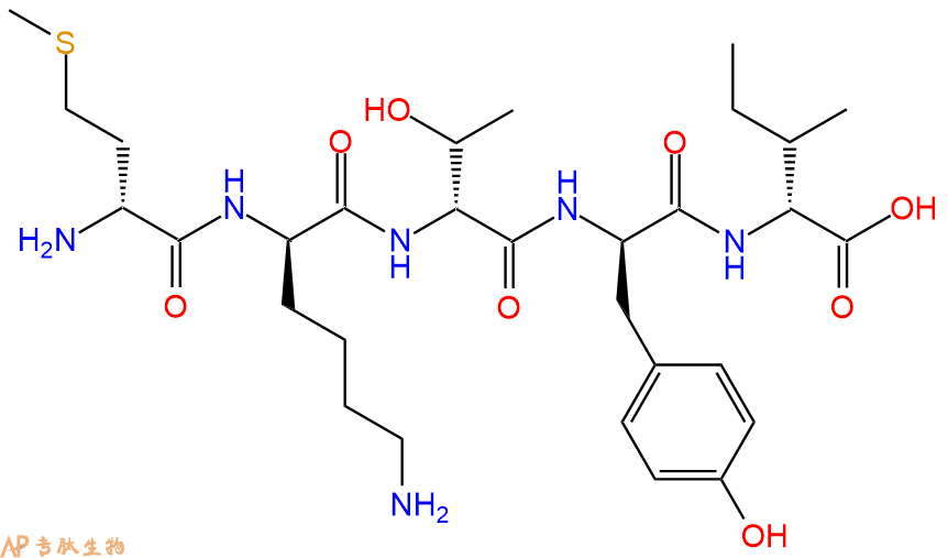 专肽生物产品H2N-DMet-DLys-DThr-DTyr-DIle-COOH