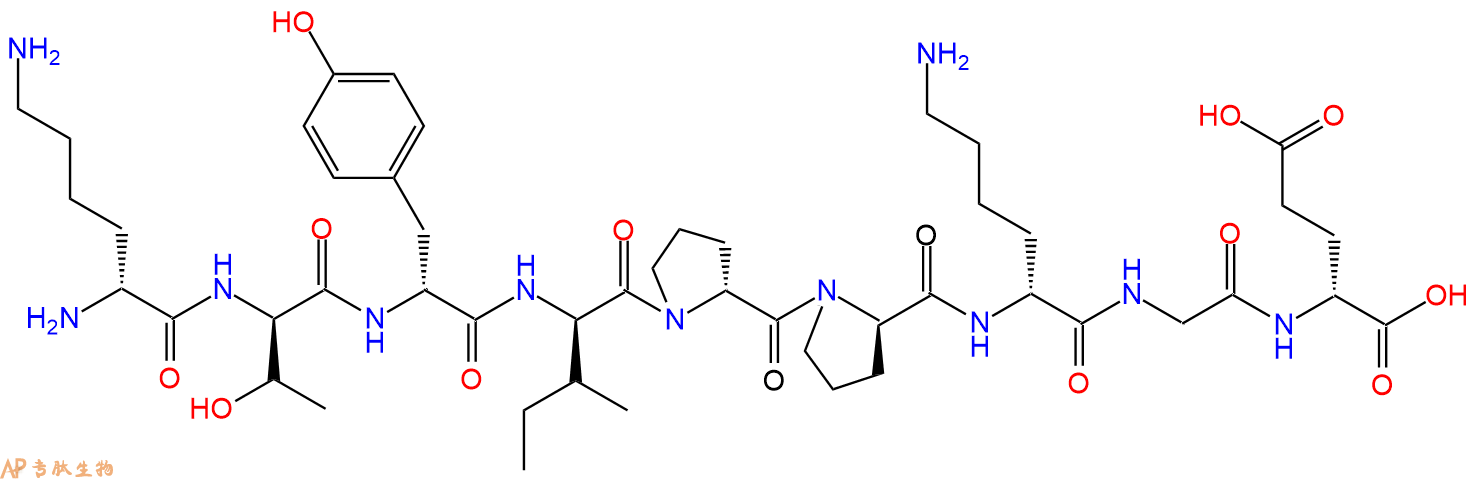 专肽生物产品H2N-DLys-DThr-DTyr-DIle-DPro-DPro-DLys-Gly-DGlu-CO