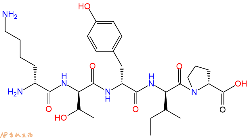 专肽生物产品H2N-DLys-DThr-DTyr-DIle-DPro-COOH