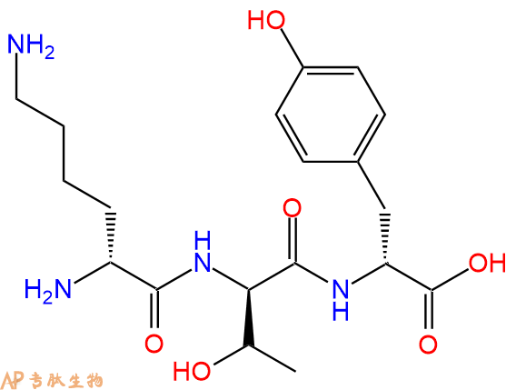 专肽生物产品H2N-DLys-DThr-DTyr-COOH