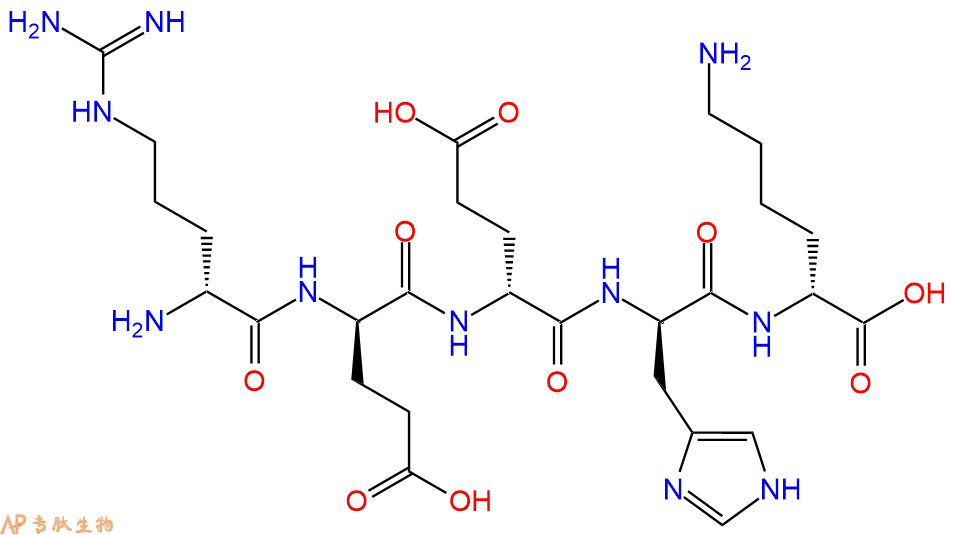 专肽生物产品H2N-DArg-DGlu-DGlu-DHis-DLys-COOH