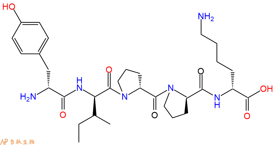 专肽生物产品H2N-DTyr-DIle-DPro-DPro-DLys-COOH