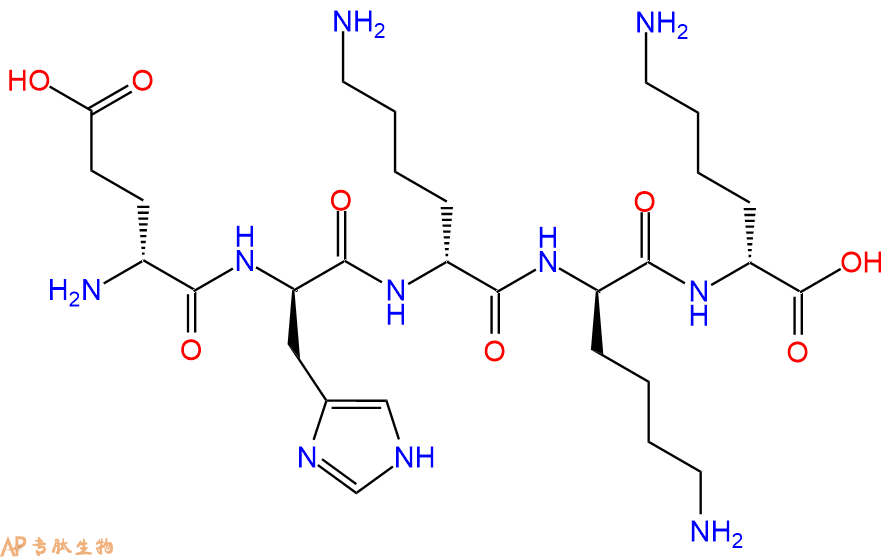 专肽生物产品H2N-DGlu-DHis-DLys-DLys-DLys-COOH