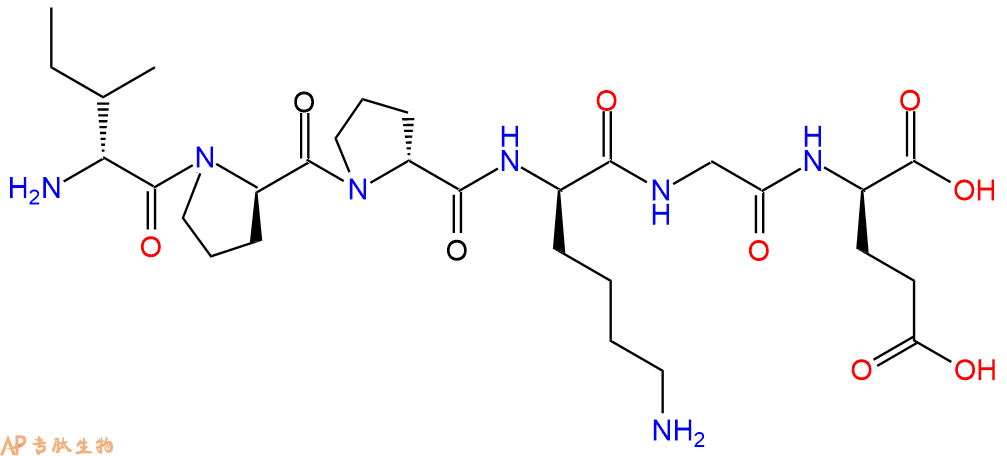 专肽生物产品H2N-DIle-DPro-DPro-DLys-Gly-DGlu-COOH